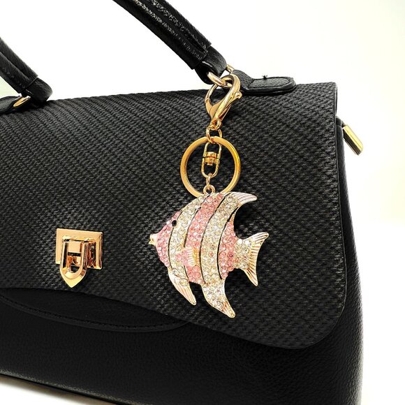 🎁Holiday Special! Lite Rose Koi Fish Handbag Charm - Picture 1 of 1